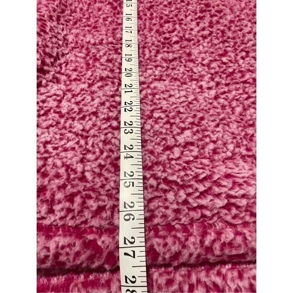 Time and Tru 1/2 Zip Fuzzy Dark Pink/Maroon Pullover - Picture 5 of 9